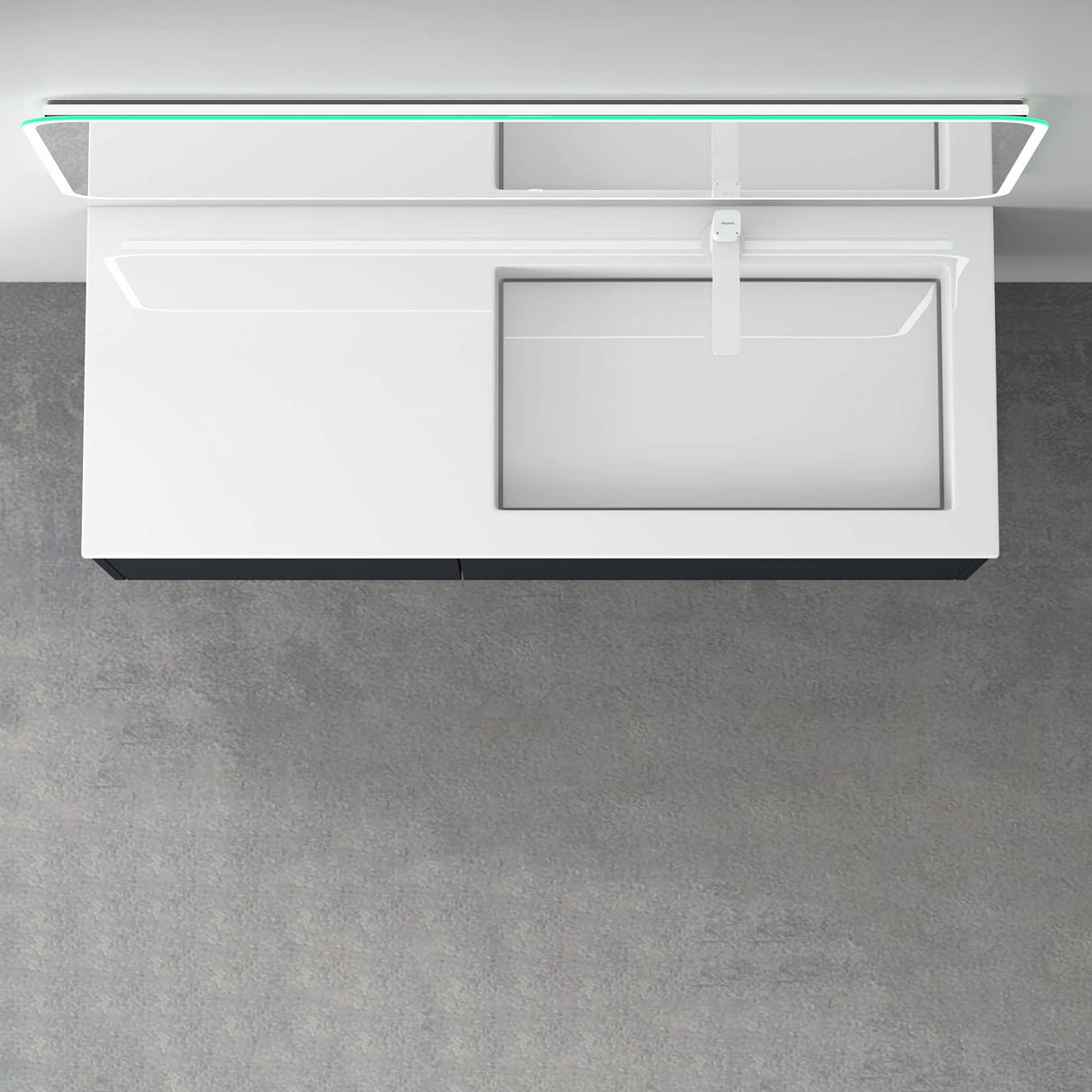 Set di mobili da bagno Glasvilla, mobile lavabo da 120 cm, mobile lavabo con base a chiusura ammortizzata, 4 cassetti, mobili da bagno Moment