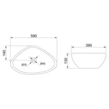 glasvilla Lavabo da Appoggio in Ceramica Lavandino Bagno Lavabo Bianco con Nano Rivestimenti Brüssel215