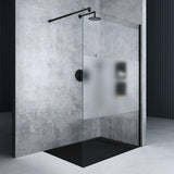 glasvilla Box Doccia Walk-In in Vetro 8mm Parete Doccia in Vetro di Sicurezza ESG con Rivestimento Nano Braccio di Sostegno BRAM1&BRAM3 Bremen1