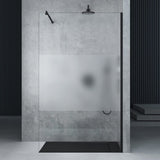 glasvilla Box Doccia Walk-In in Vetro 8mm Parete Doccia in Vetro di Sicurezza ESG con Rivestimento Nano Braccio di Sostegno BRAM1&BRAM3 Bremen1