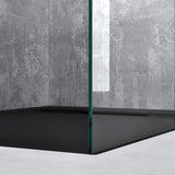 glasvilla Box Doccia Walk-In in Vetro 8mm Parete Doccia in Vetro di Sicurezza ESG con Rivestimento Nano Braccio di Sostegno BRAM1&BRAM3 Bremen1