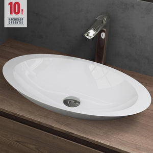 glasvilla Lavabo da Appoggio da Marmo Fuso Lavandino Bagno Ovale Col802