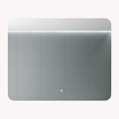 glasvilla Miroir Mural de Salle de Bain Miroir de Salle de Bain LED avec Interrupteur Tactile Antibuée Couche Antibuée