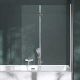 Parete doccia Glasvilla per vasca da bagno, parete vasca pieghevole 180° in vetro di sicurezza con divisorio vasca NANO 120x140cm, supporto vasca Cortona1408