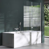 Parete doccia Glasvilla per vasca da bagno, parete vasca pieghevole 180° in vetro di sicurezza con divisorio vasca NANO 120x140cm, supporto vasca Cortona1408