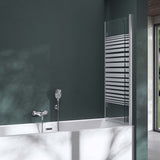 Parete doccia Glasvilla per vasca da bagno, parete vasca pieghevole 180° in vetro di sicurezza con divisorio vasca NANO 120x140cm, supporto vasca Cortona1408