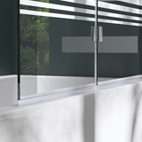 Parete doccia Glasvilla per vasca da bagno, parete vasca pieghevole 180° in vetro di sicurezza con divisorio vasca NANO 120x140cm, supporto vasca Cortona1408