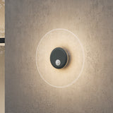 glasvilla lampada da parete per esterni 6W LED lampada da parete | Lampada da giardino per esterni, 3000K con sensore di movimento | Lampada da esterno ⌀300X65mm IP65 LunaLights 