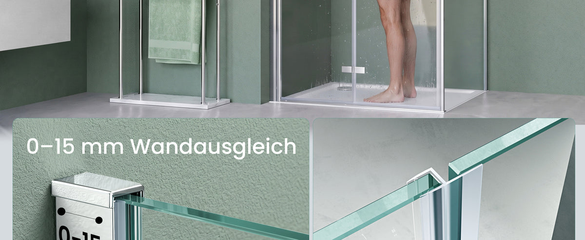 galsvilla Cabina de ducha Separación de ducha 8mm vidrio de seguridad ESG recubrimiento nano mecanismo de elevación y descenso Rav37-Plus