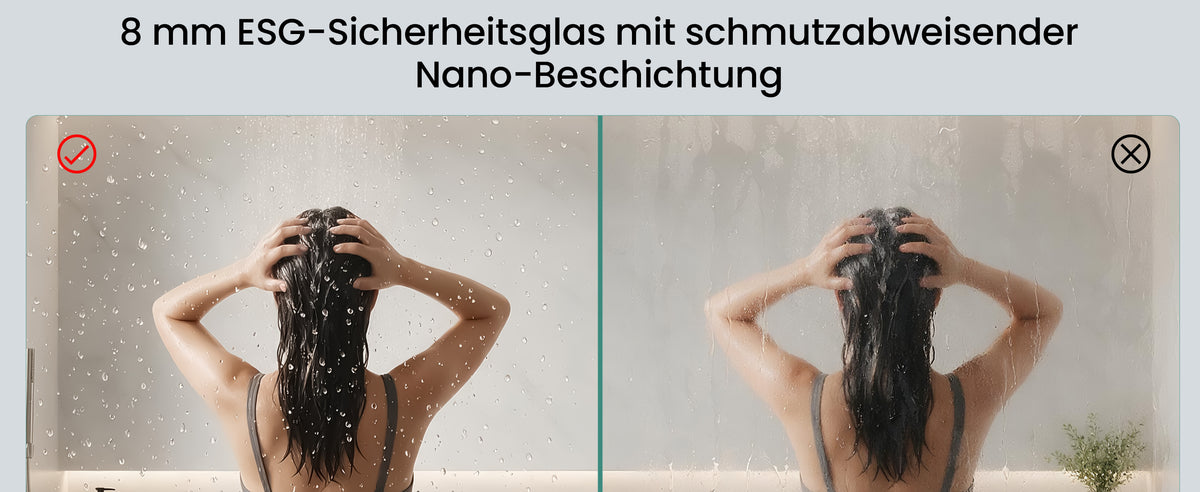 Glasvilla  Duschkabine Duschabtrennung 8mm Sicherheitsglas mit NANO Eck-Dusche mit Schiebetür Ravenna18