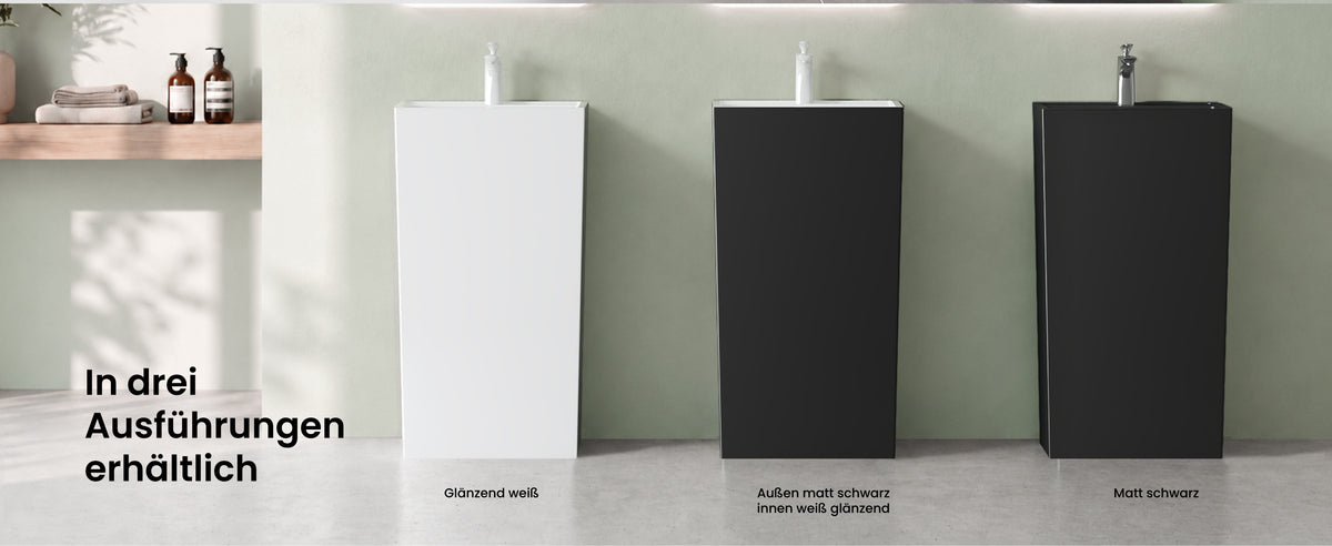 glasvilla Design Standwaschbecken freistehend  aus Mineralguss Waschtisch Col34