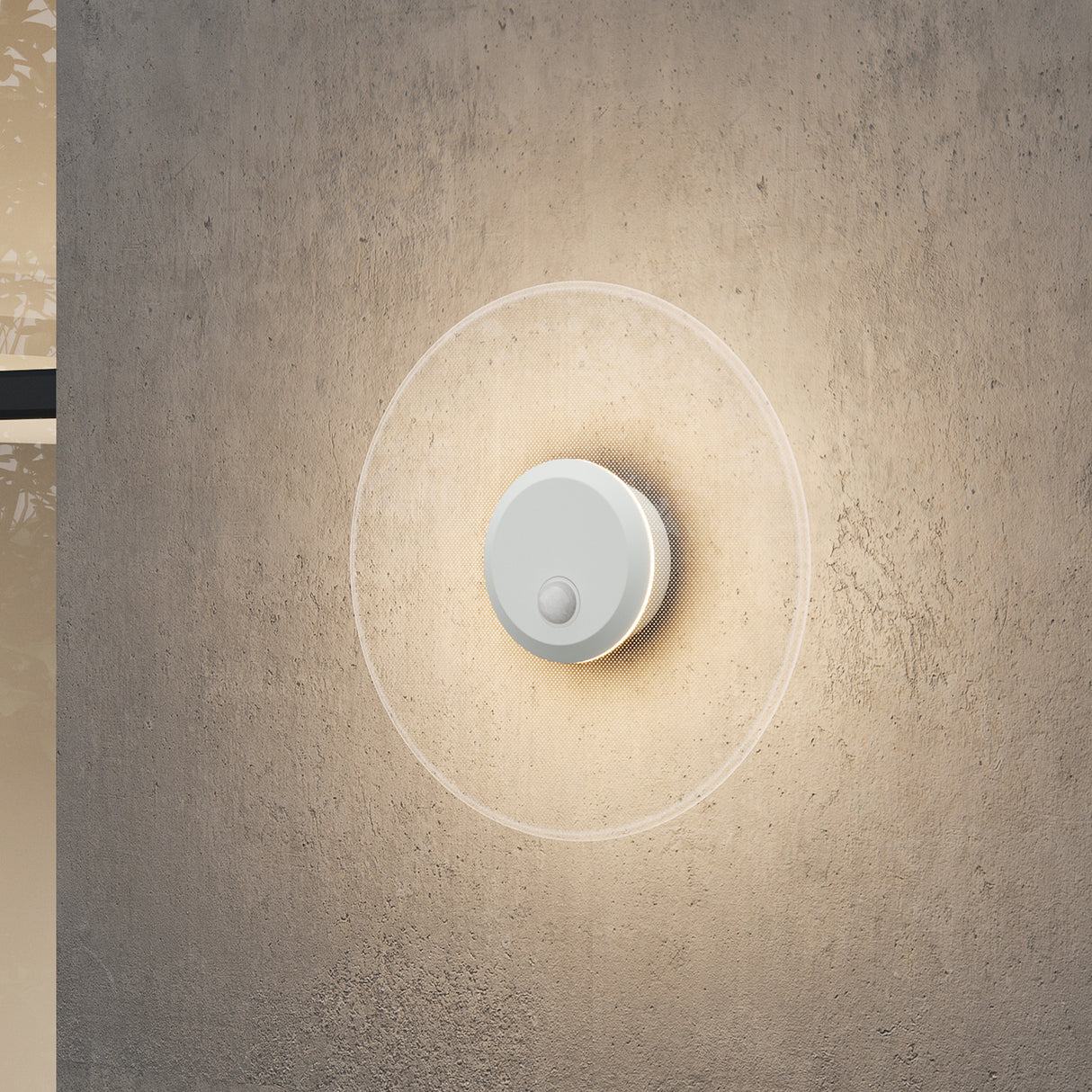glasvilla lampada da parete per esterni 6W LED lampada da parete | Lampada da giardino per esterni, 3000K con sensore di movimento | Lampada da esterno ⌀300X65mm IP65 LunaLights 