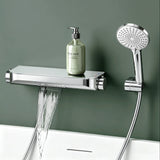 glasvilla Thermostat Badewannenarmatur mit Handbrause Wannenarmatur Wannenthermostat 4 Strahlarten Wandarmatur für Badewanne aus Messing inkl. Brauseschlauch Duschsystem8 Oryntex-03