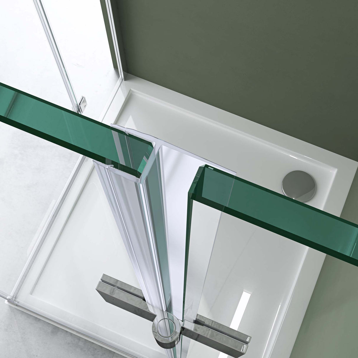 galsvilla Box Doccia Angolare in Vetro Trasparente 6 mm Box Cabina Doccia con Vetro di Sicurezza ESG e 2 Porte a Battente R01k