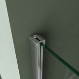 galsvilla Box Doccia Angolare in Vetro Trasparente 6 mm Box Cabina Doccia con Vetro di Sicurezza ESG e 2 Porte a Battente R01k