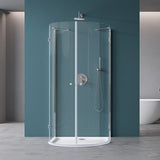 glasvilla Box Doccia in Vetro 6mm Box Cabina Doccia a Forma di U in Vetro di Sicurezza Temperato con 2 Porte Girevoli Ravenna03