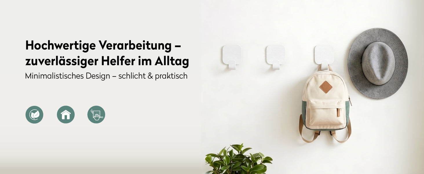 glasvilla Ganci da Parete in Lega di Alluminio, Attaccapanni da Muro 4pcs per Camera da Letto, Ingresso, Cucina, Stalo-15