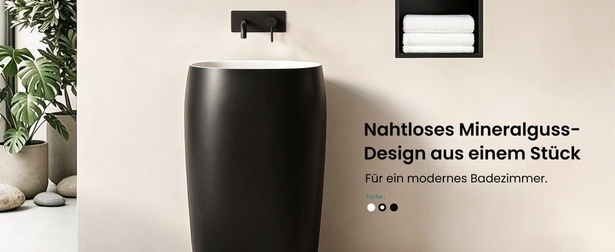 glasvilla Lavandino a Colonna Lavandino su Piedistallo per Bagni da Marmo Fuso, Lavabo a Colonna Colossum32