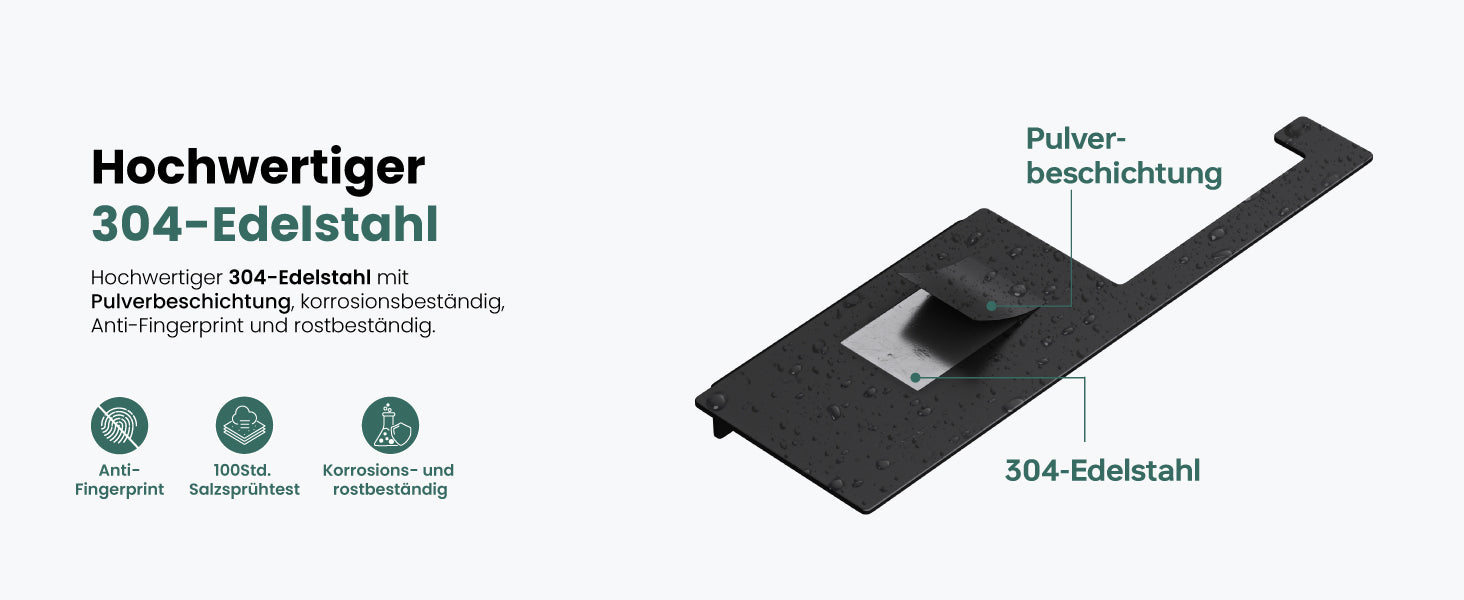 Glasvilla Design Portarrollos de Acero Inoxidable Lino-01 – Minimalismo Elegante para Baños Modernos
