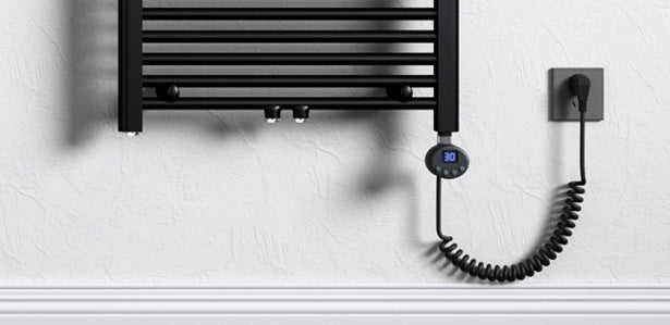 radiador de diseño glasvilla con conexión lateral y conexión central toallero radiador de tubos calefacción de baño RHE