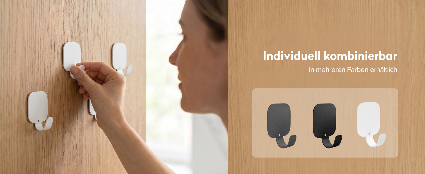 glasvilla Ganci da Parete in Lega di Alluminio, Attaccapanni da Muro 4pcs per Camera da Letto, Ingresso, Cucina, Stalo-15