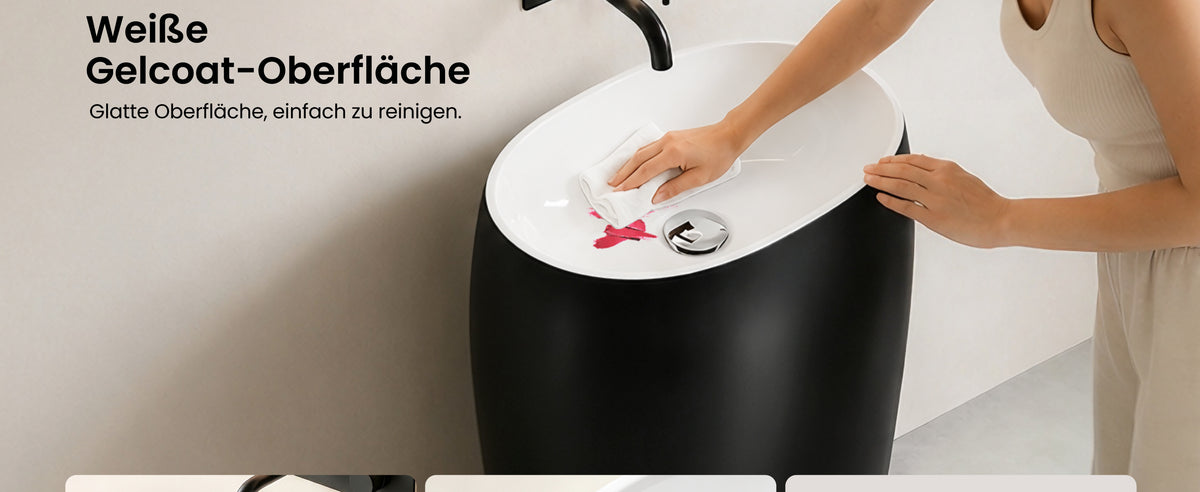 glasvilla Lavandino a Colonna Lavandino su Piedistallo per Bagni da Marmo Fuso, Lavabo a Colonna Colossum32