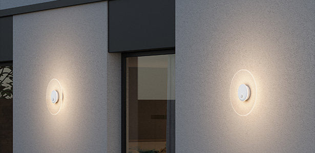 glasvilla Lampione da Giardino 3000K, Luminoso da Giardino IP65 Lampada da Parete per Esterno φ30x6.5cm per Giardini, Parchi, Aree Residenziali e Ingressi LunaLights