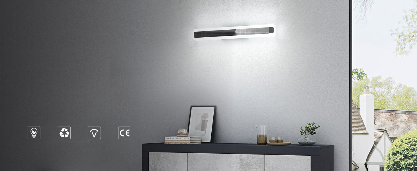 glasvilla Lampe de Salle de Bain LED pour Miroir | Lampe Miroir à Intensité Variable 3 Couleurs 3000K-6000K | Lampe de Maquillage 14W LumaRay