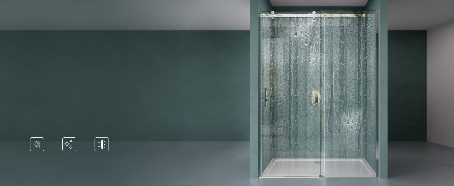 glasvilla Box Doccia per Nicchia Porta Doccia Scorrevole in Vetro di Sicurezza 8mm con Rivestimento Nano Box Cabina Doccia Incasso per Bagno Teramo04
