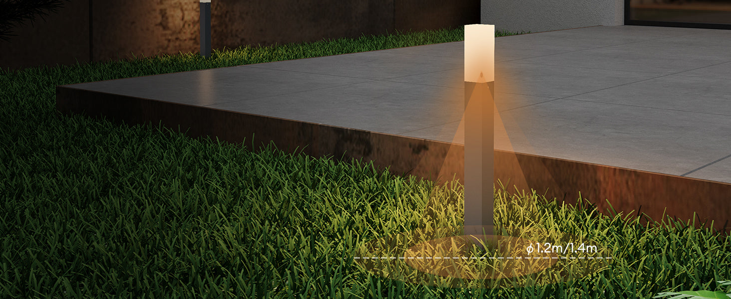 glasvilla Lampada da Giardino IP65 Lampada da Terra per Giardino 3000K | Lampada da Terra per Esterni 3W Luce da Percorso Esterno per Giardini, Parchi, Aree Residenziali e Ingressi Deus Lumina