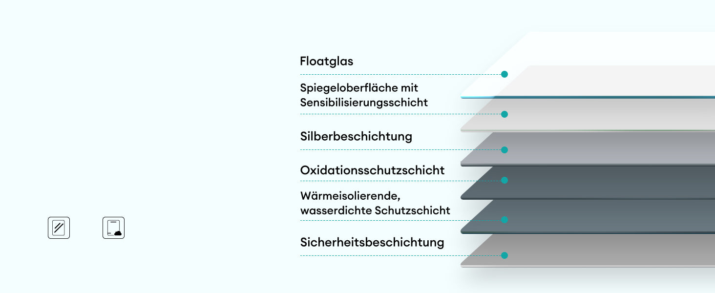 glasvilla Spiegelschrank mit Spielgeltüren Badezimmerschrank Hängeschrank Badezimmerspiegel Spiegelschrank-02