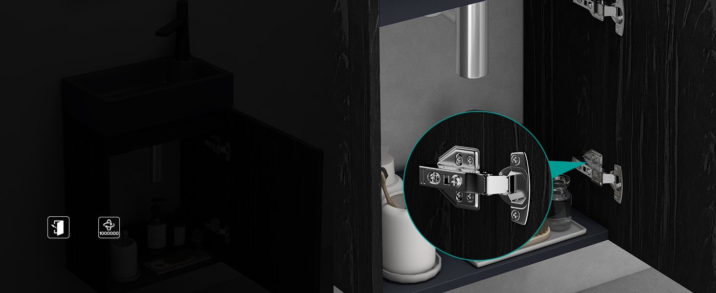 conjunto de muebles de baño glasvilla mueble bajo lavabo incluido lavabo antracita mate y espejo de baño LED BxTxH 46x26x63 cm Pisa