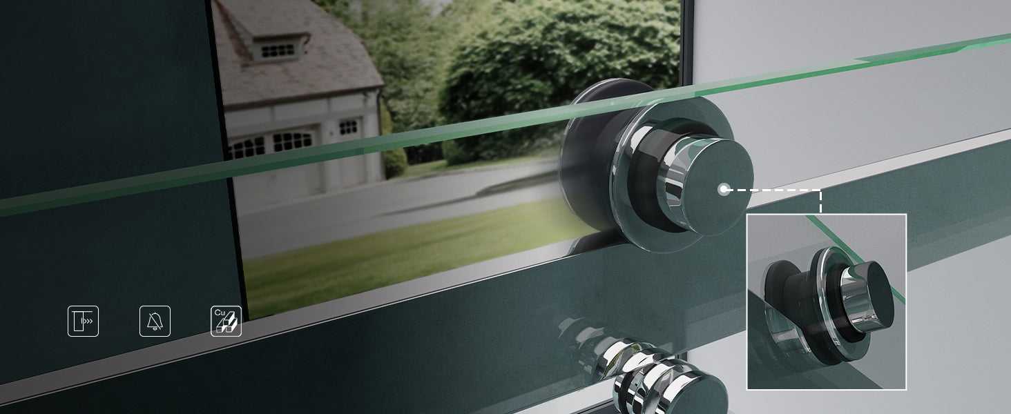 glasvilla Box Doccia per Nicchia Porta Doccia Scorrevole in Vetro di Sicurezza 8mm con Rivestimento Nano Box Cabina Doccia Incasso per Bagno Teramo04