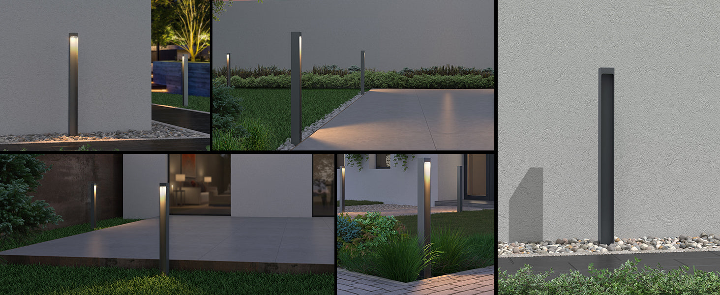 glasvilla Lampione da Giardino IP65 Lampada da Terra per Esterni 3000K Paletti Esterni per Giardini, Parchi, Aree Residenziali e Ingressi 5W BaldersLights