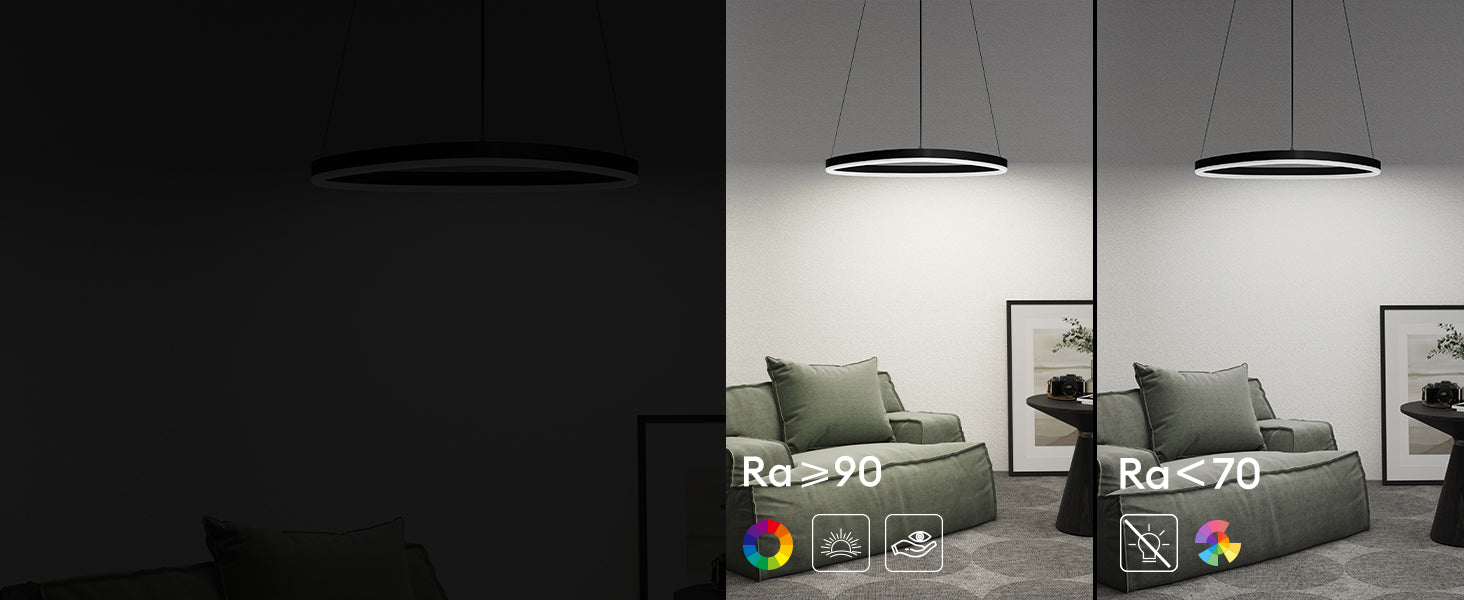 glasvilla Lampadario a Sospensione a Cavo Regolabile Lampada da Soffitto a Sospensione per Sala da Pranzo, Camera da Letto e Soggiorno