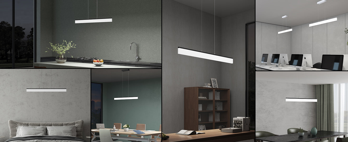 Glasvilla Design – Lámpara colgante LED regulable con mando, 3000K–6000K, cable ajustable (20W / 24W)