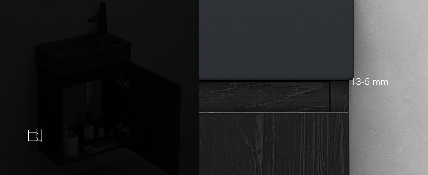 conjunto de muebles de baño glasvilla mueble bajo lavabo incluido lavabo antracita mate y espejo de baño LED BxTxH 46x26x63 cm Pisa