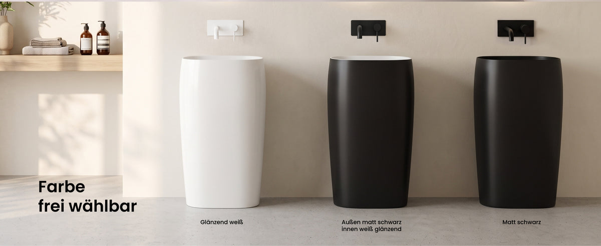 glasvilla Lavandino a Colonna Lavandino su Piedistallo per Bagni da Marmo Fuso, Lavabo a Colonna Colossum32