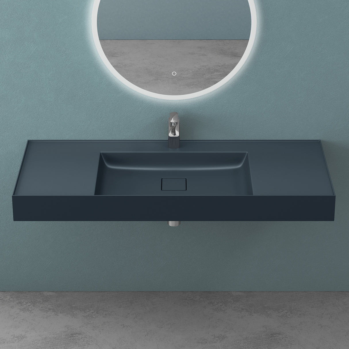 glasvilla Lavabo Bagno Sospeso da Marmo Fuso Lavandino Bagno a Parete Lavabo Rettangolare Colossum630
