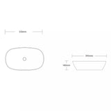 glasvilla Lavabo da Appoggio in Ceramica con Nano Rivestimenti Lavandino Bagno Brüssel104