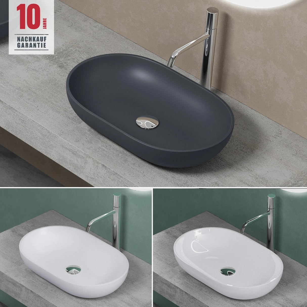 glasvilla lavabo de mineral de resina lavabo de encimera cuenco Col808